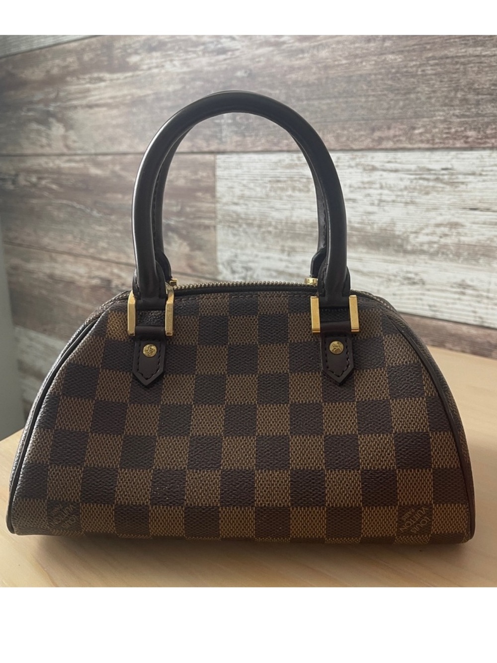 Classic Brown Check Dome Satchel Handbag